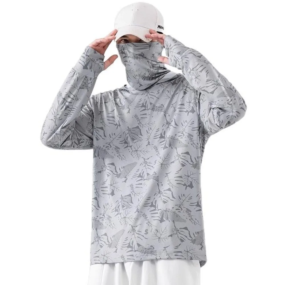 Hooded Design Fishing Shirt Summer Mask Lightweight Material Outdoor Hoodie Performance Fabric UV Protection Shirt Fishing