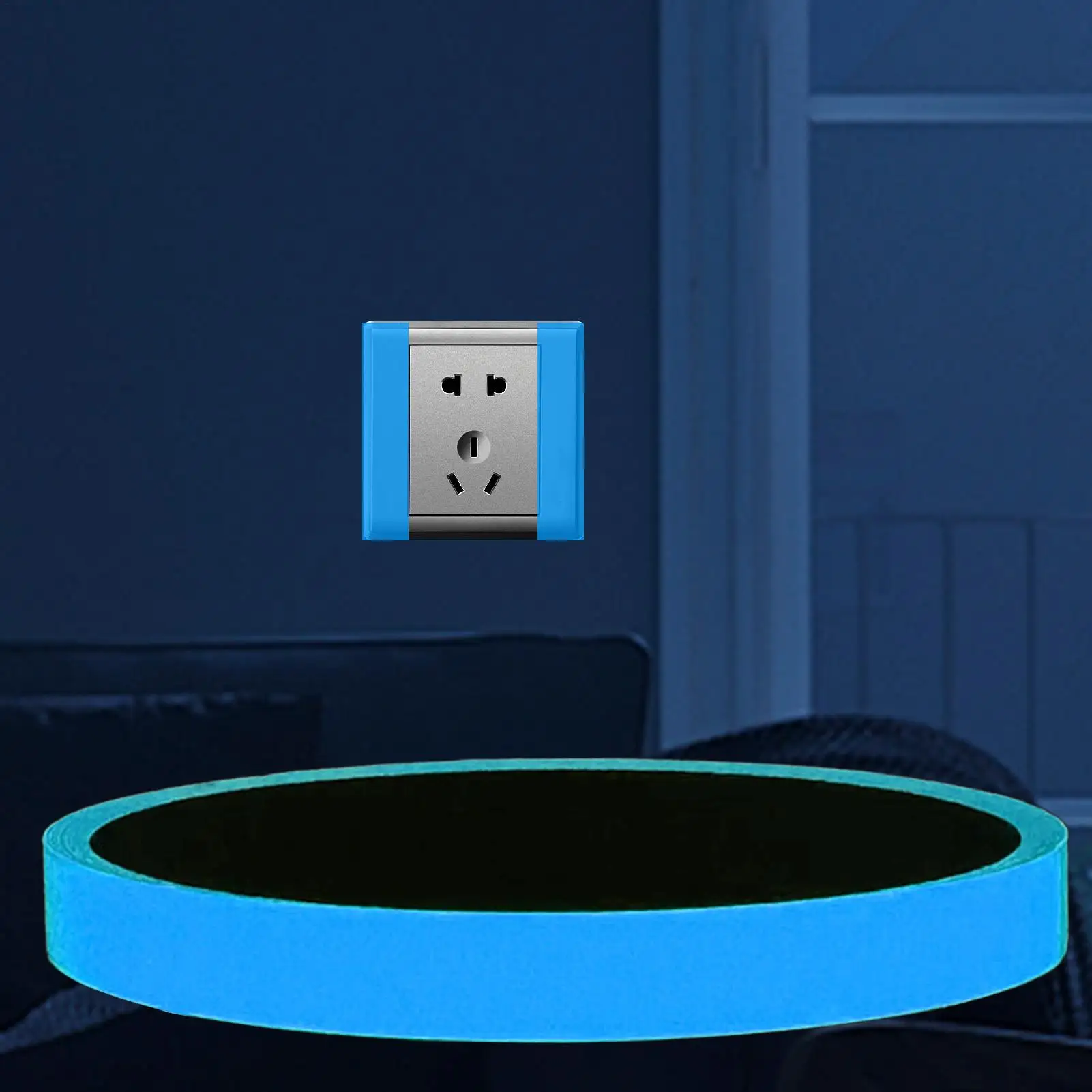 Nastro luminoso Adesivi per cartelli di uscita Fluorescente che si illumina al buio Passaggi per pavimenti di sicurezza Scale Nastro adesivo per palcoscenici a parete per scarsa illuminazione