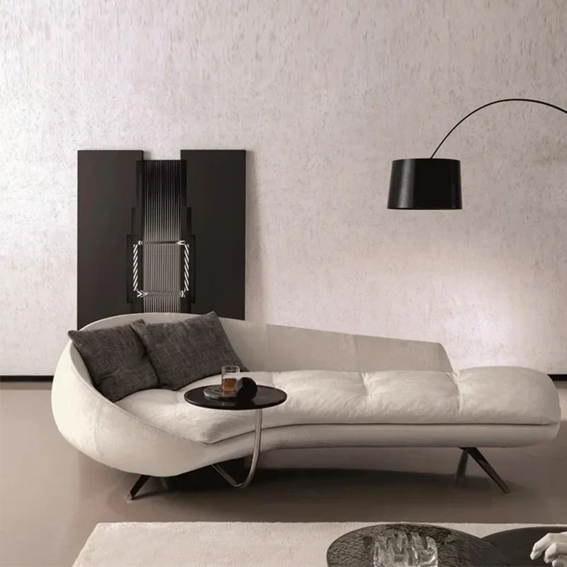 NEW Modern minimalist curved special-shaped living room, small apartment, balcony lounge chair