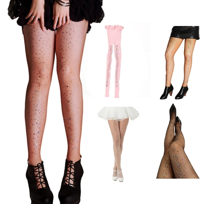 Fishnet Stockings for Women,Rhinestones Fishnets,Sexy Fishnet Stockings