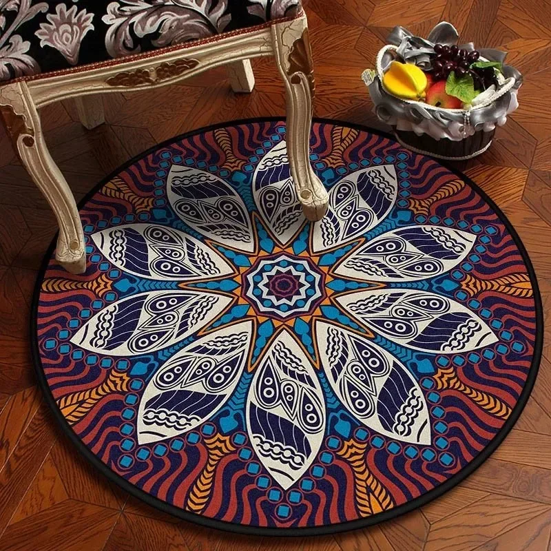 Home decoration bedroom non-slip floor mat living room entrance door mat mandala pattern bathroom absorbent floor mat