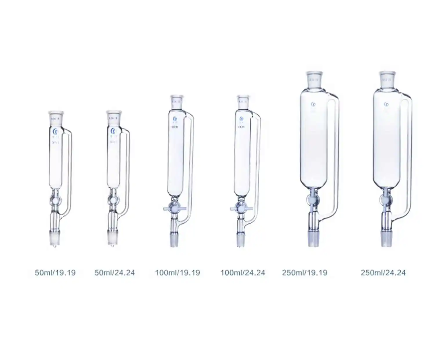 PTFE Stopcock 25ml/50ml/100ml 19/26 24/29 Joint Borosilicate Glass Pressure Equalizing Addition Funnel Chemistry