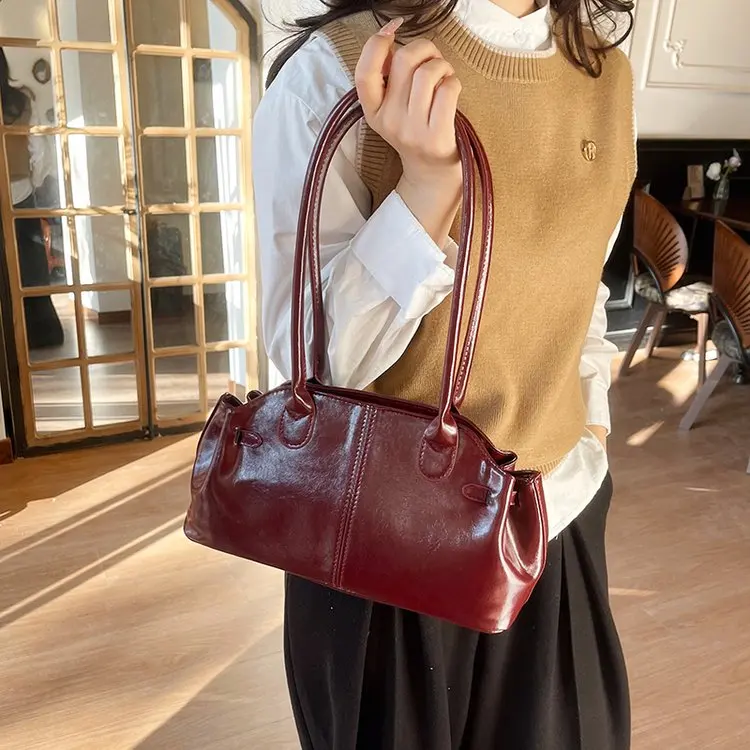 

Новая корейская ретро-сумка-тоут 2026 года: модная, вместительная, для повседневного использования, на одно плечо, для женщин