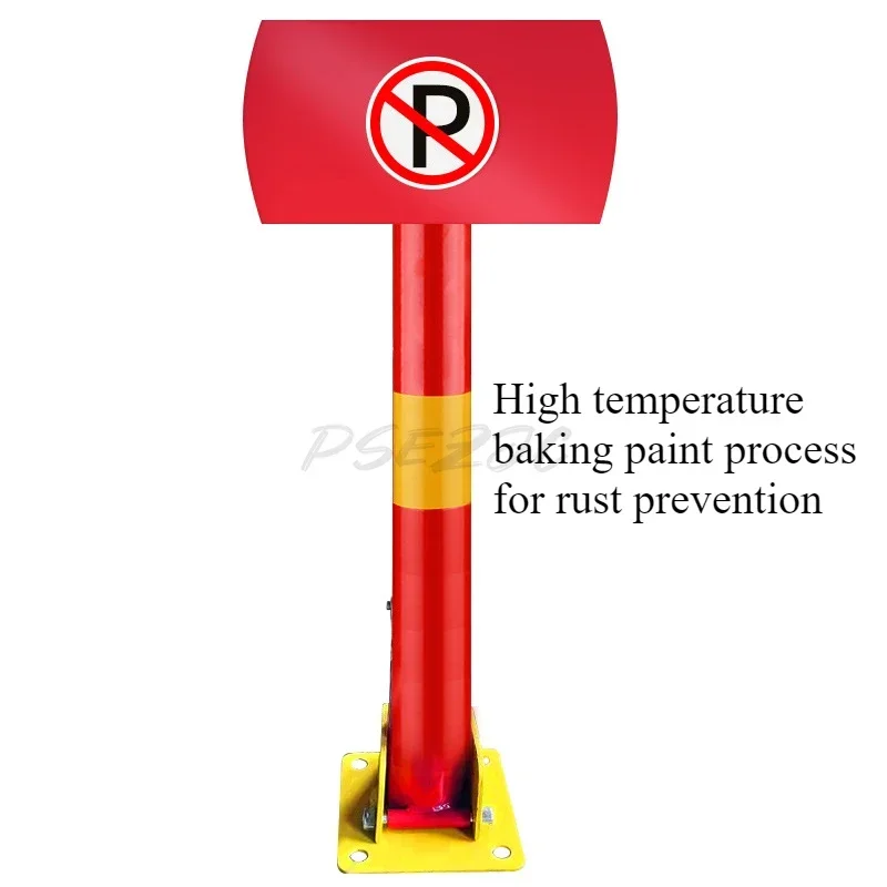 Outdoor Parking Pile Car Stopper Parking Lock Adjustable Space Occupation No Drilling High-temperature Baking Paint Process