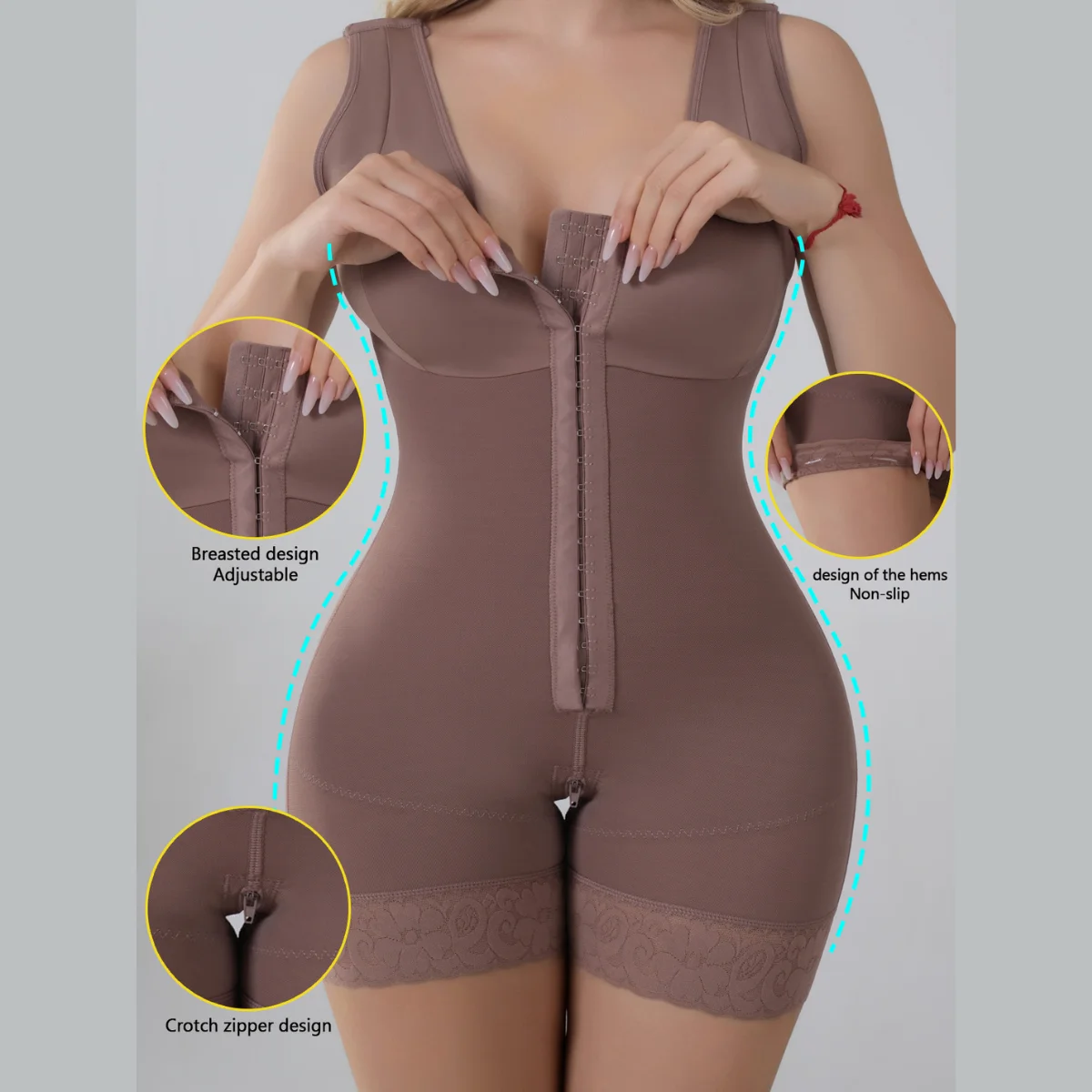 Modelador de corpo inteiro de alta compressão shapewear cinto pós-parto bainha fina barriga fajas colombianas roupa interior macacões para mulheres