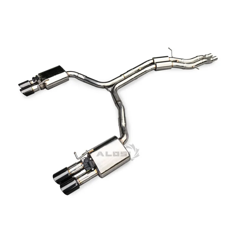 High quality For Audi RS6/RS7 C7 4.0T 2013-2018  Full Exhaust System Catback Exhaust with Resonator and Catback Control Valve