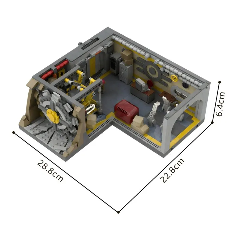 MOC 1209PCS Apocalypse Underground Castle Building Blocks Wasteland Vault Entrance Advanced Building Sets Adults Fun Diorama