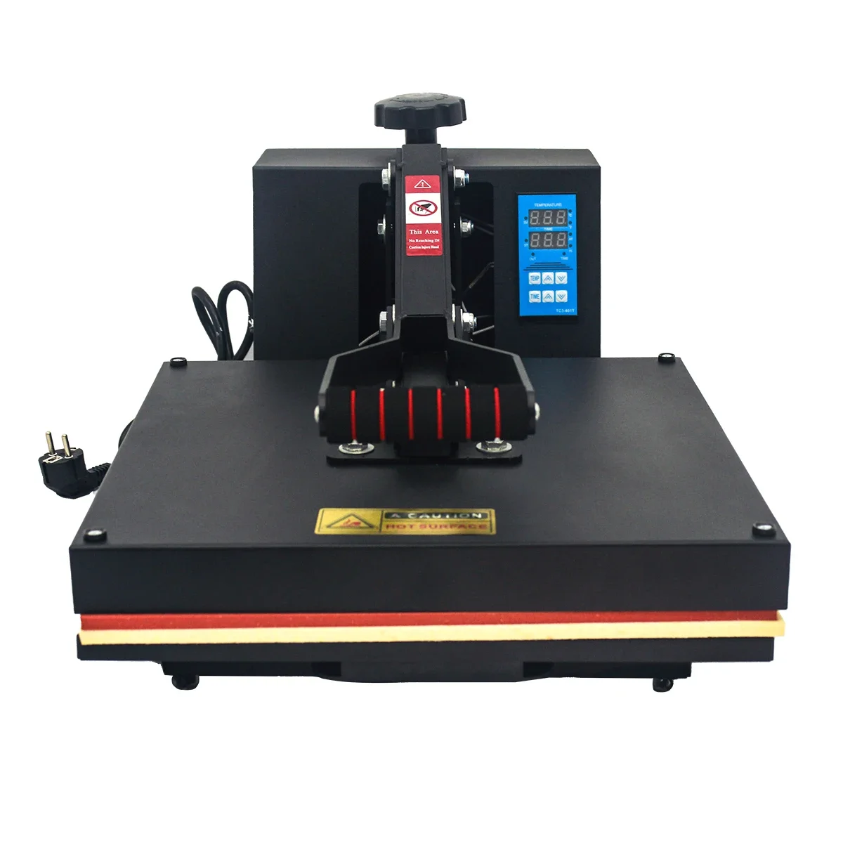 For 15*15 Inch  38*38cm heat Transfer high pressure Manual Grade Heat Press Machines with stainless steel slide