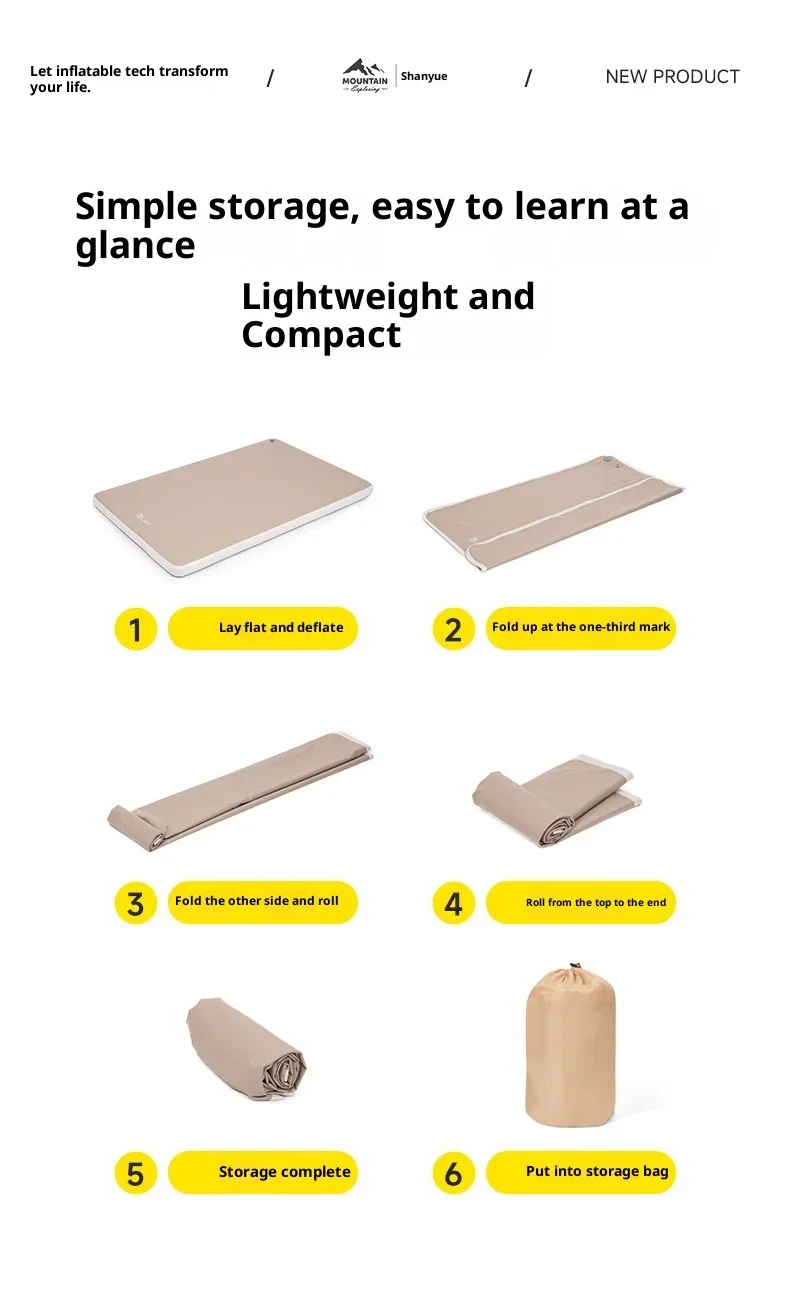 Lohascamping Luftmatratze Kompaktes Klappbett Camping-Zeltmatte für 1-2 Personen Aufblasbare Matte 10cm Dick Schlafmatte – Detail 13