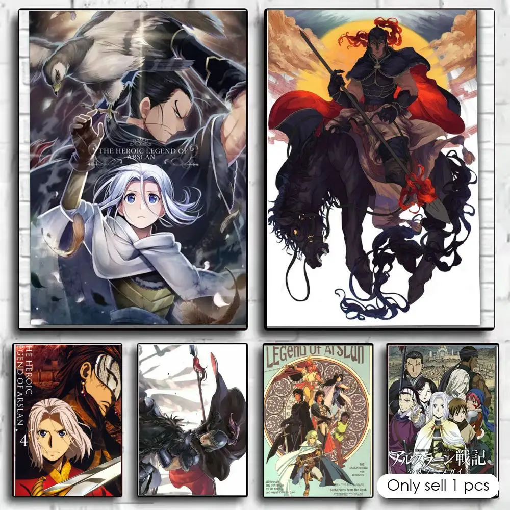 Póster autoadhesivo con impresiones, decoración para el hogar, dormitorio, sala de estar, fantasía, cómic, Anime, la leyenda heroica de Arslan