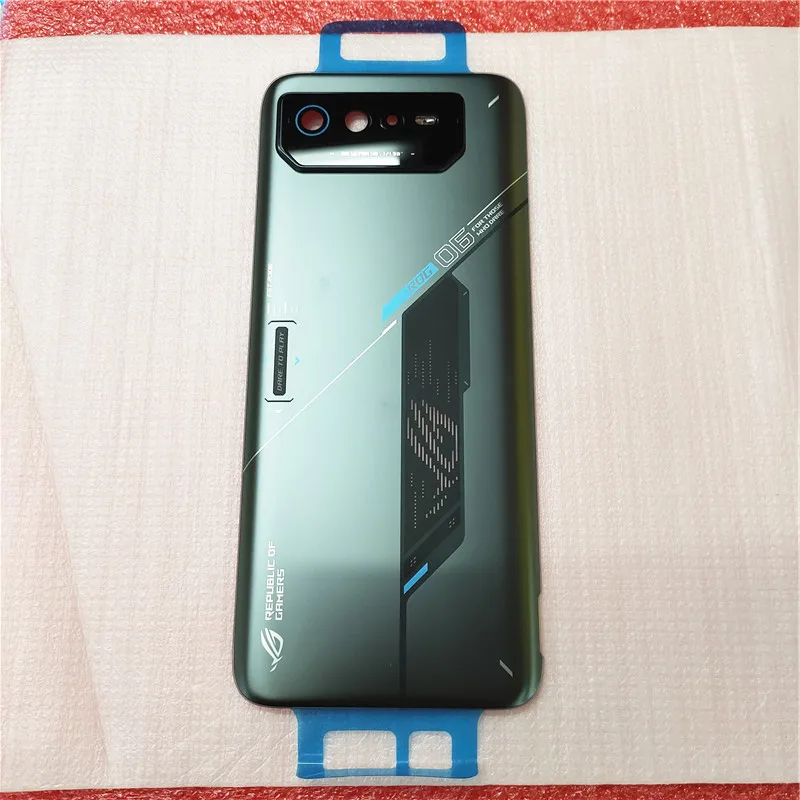 New Battery Back Cover For Asus ROG Phone 6 / ROG 6D AI2203 Rear Housing Door Case Lid + Camera Frame Glass Lens