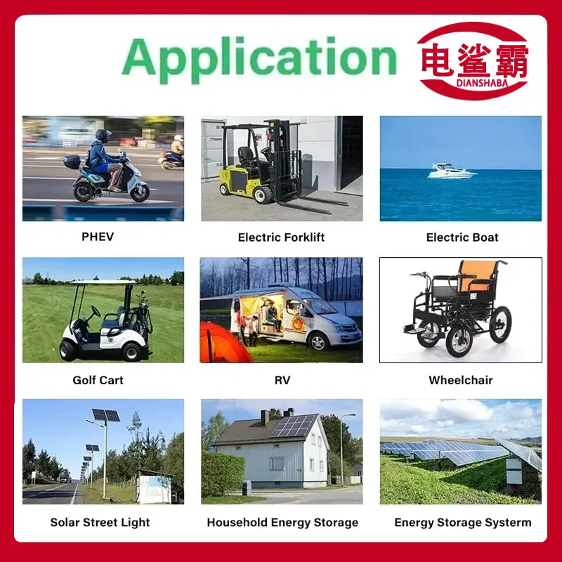 8000 + دورة 3.2 فولت 320 أمبير، علامة تجارية جديدة من الدرجة A LifePO4 مع عمود، مناسبة للتخييم نظام الطاقة الشمسية RV، DIY 12V24V48V