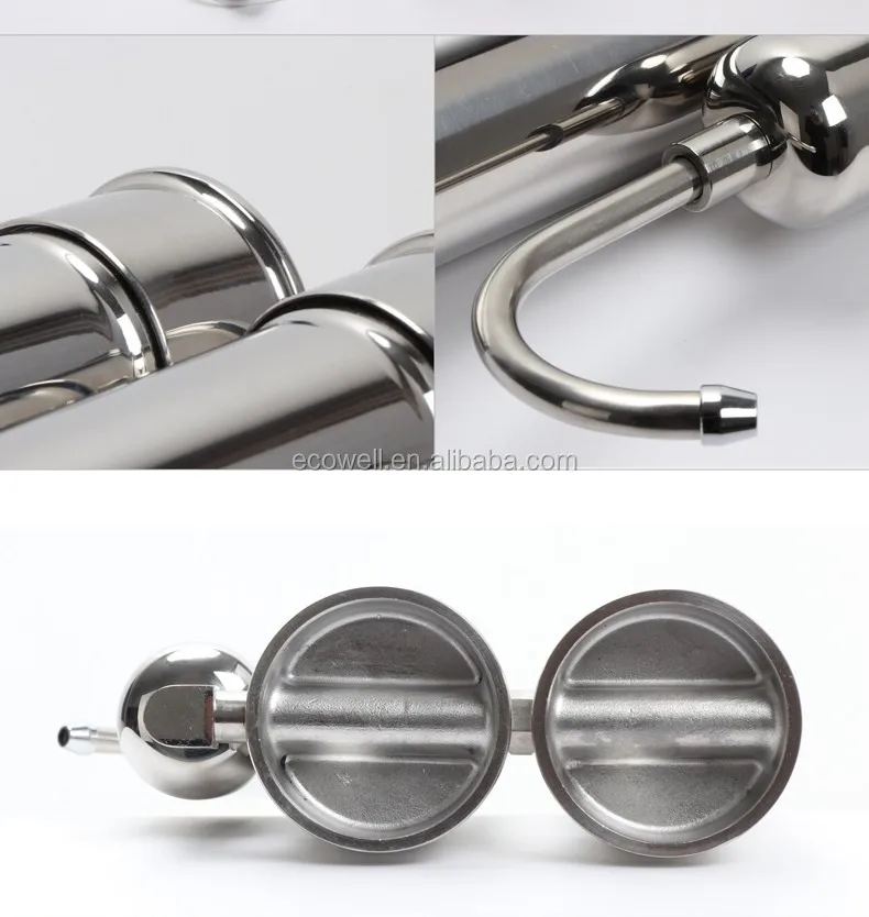 Factory price Grade 2 stainless steel water filter, ceramic and carbon cartridge, countertop water filter