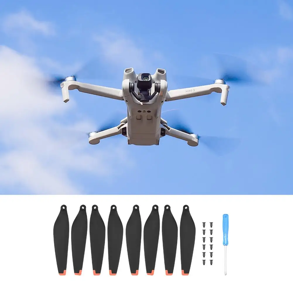 

2 Pairs Propeller Props Blade Tpu Lightweight Wing Fans Compatible For Dji Mini 3 Drone Replacement Parts