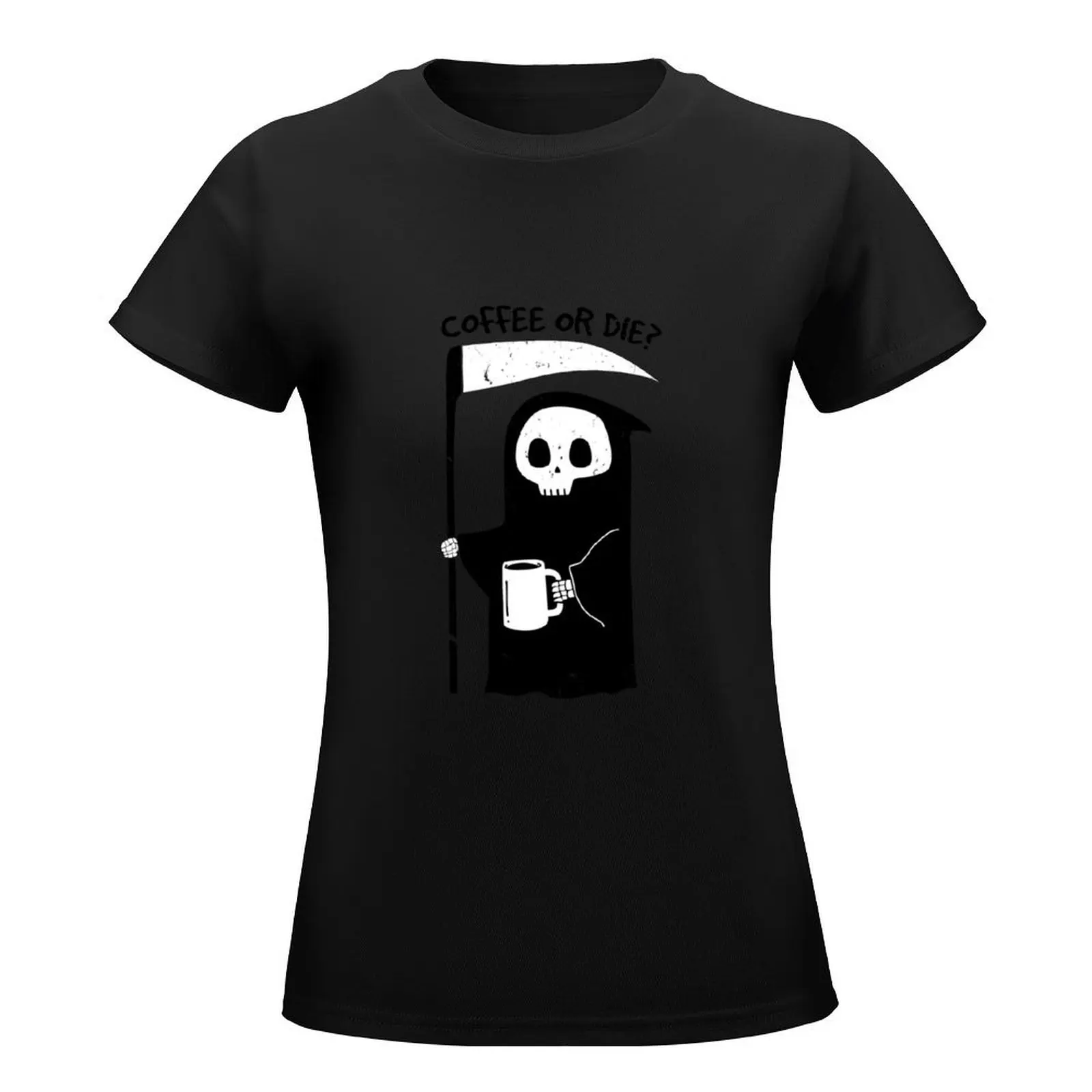 Coffee or Die T-Shirt lady clothes summer top graphics tshirts woman