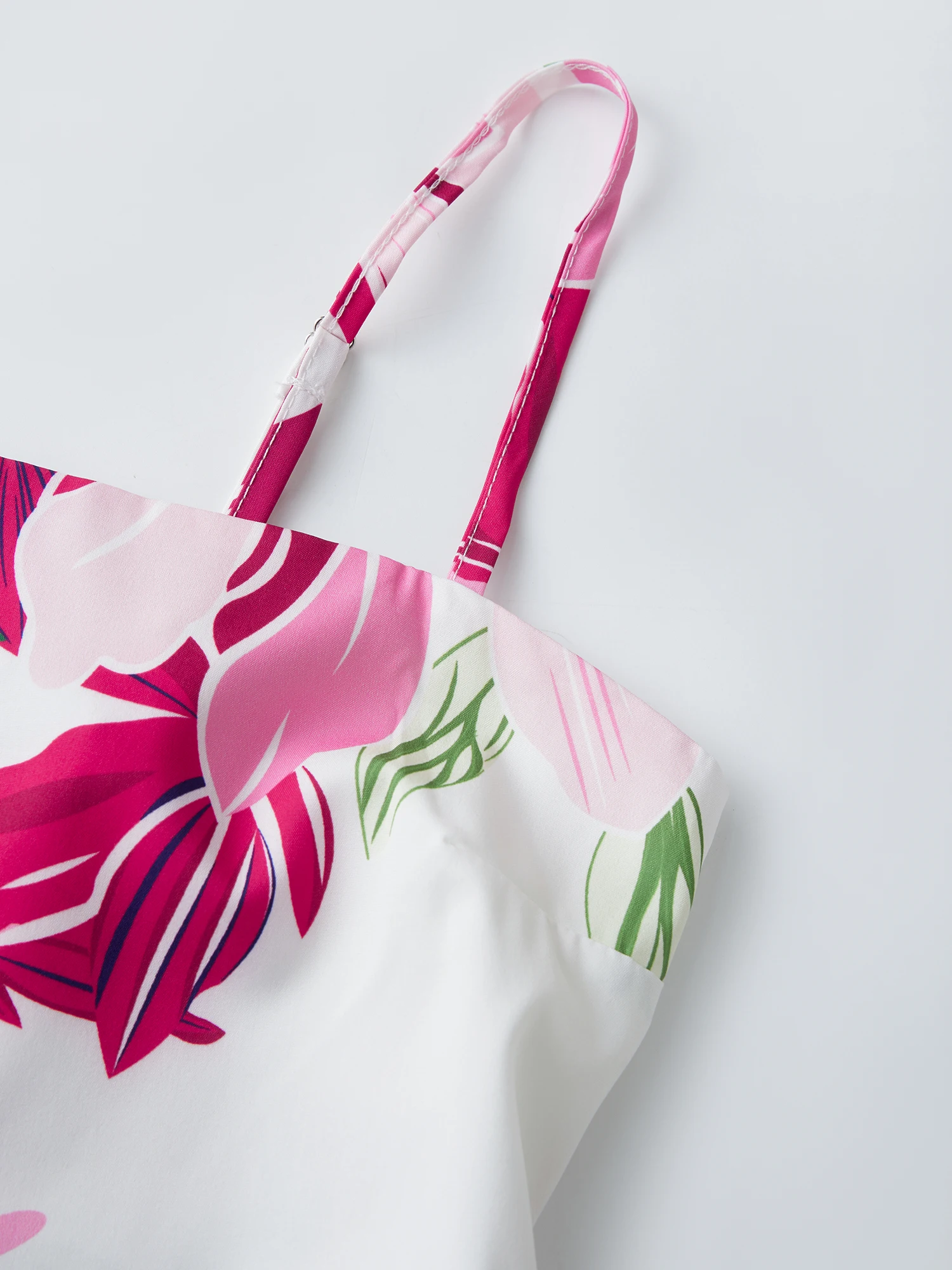 Elegante maxi-jurk met bloemenprint voor dames Stijlvolle mouwloze a-lijn cami-jurk met spaghettibandjes voor zomermode