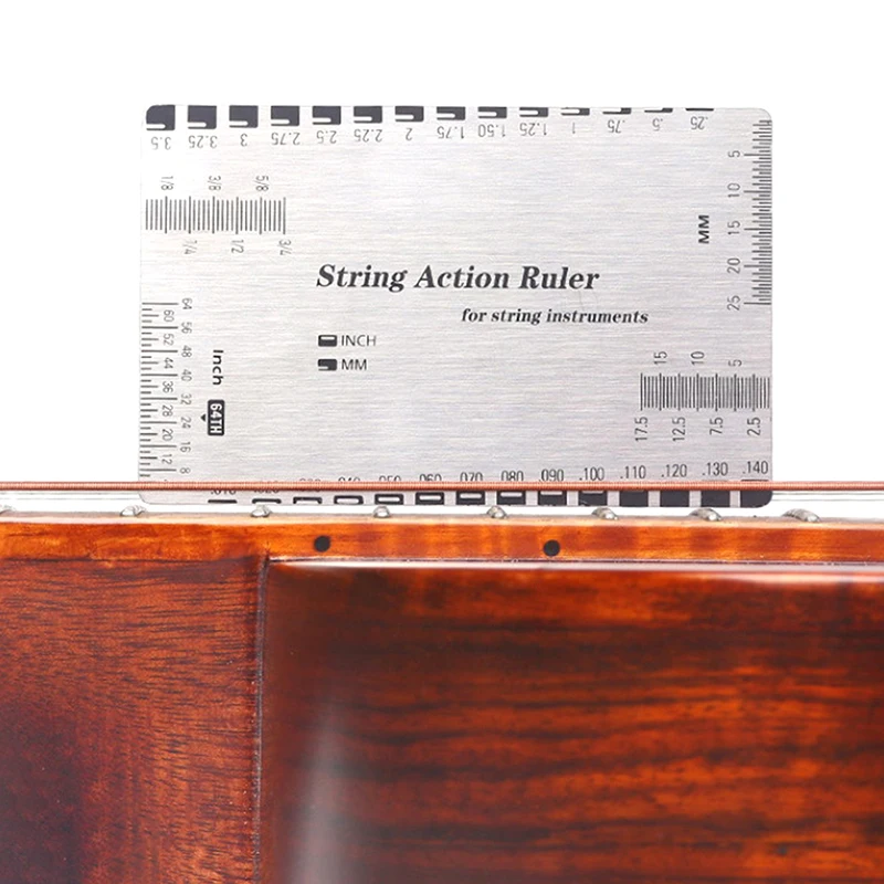 Stainless Steel String Ruler String Action Gauge String Action Gauge Guitar Repair Tool For Luthiers For Guitar Ukulele Bass