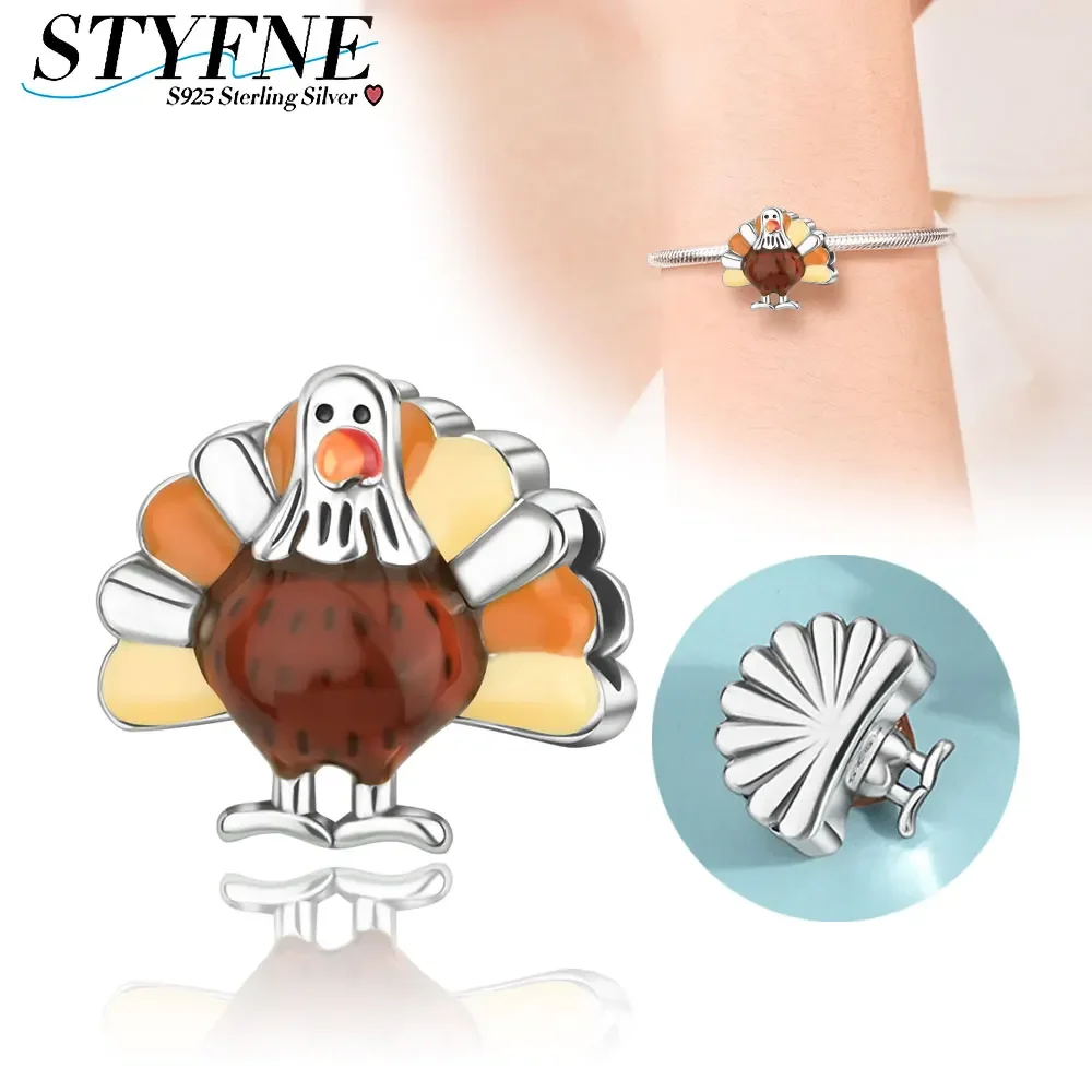 جديد 925 فضة نمط الحياة سلسلة تألق لطيف الفرخ تركيا خرز تميمة للنساء سوار أصلي لتقوم بها بنفسك مجوهرات هدية