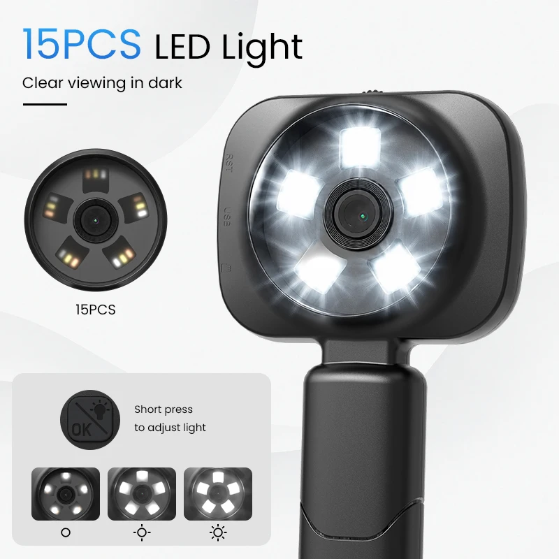 LED-Kamera-Mikroskop mit einstellbarem Fokus, 2,8-Zoll-IPS-Bildschirm, Handlupe, 1080P HD, 100-fache Vergrößerung, tragbares digitales Vergrößerungsgerät. – Detail 5