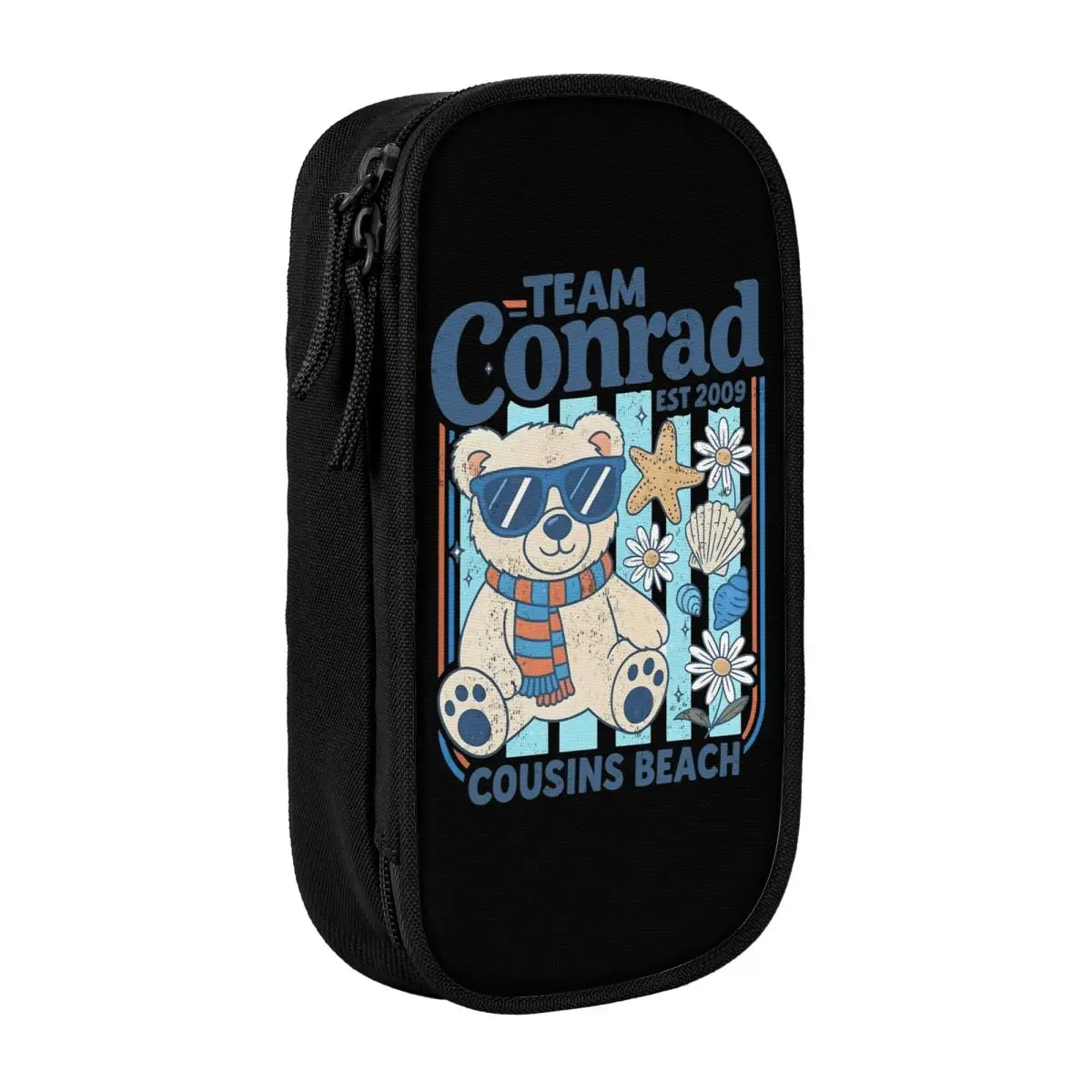 مقلمة Team Conrad Cousins Beach مقلمة الصيف التي تحولت إلى حقائب أقلام رصاص جميلة ذات سعة كبيرة لوازم أدوات مكتبية بسحاب #1