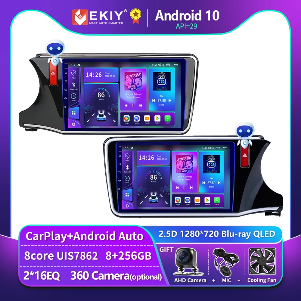 

EKIY T900 Android Radio For Honda City Grace 2014 - 2017 Car Multimedia Player Navigation GPS Auto Carplay DSP Tape Recorder DVD