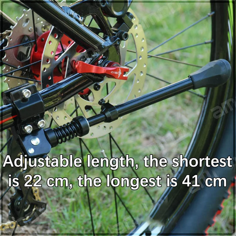 New Mountain bike road bike retractable adjustable aluminum alloy foot support support frame side support bracket view 6