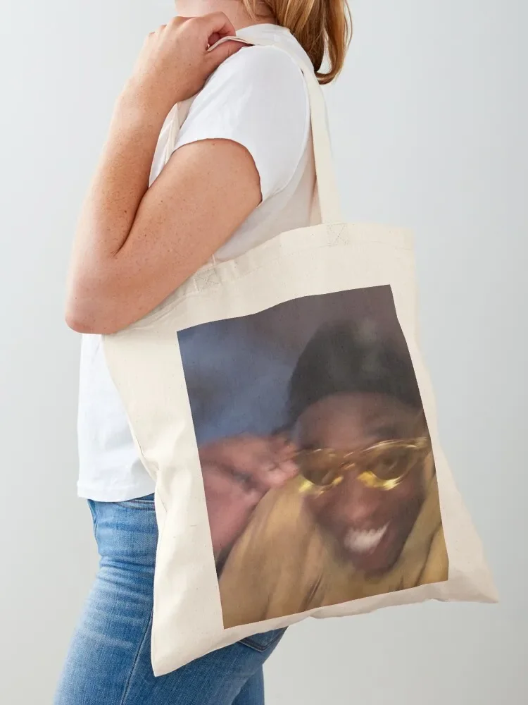 

Yellow Glasses Meme Guy Tote Bag shopping trolley bag shoping bag reusable shopping Canvas