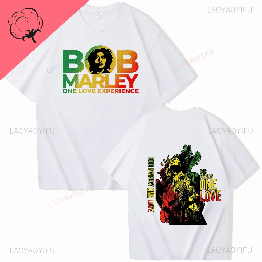 Bob Marley 2024 Male/Female Harajuku O-neck Short sleeved Pop Music Shirt Fan Gift T-shirt