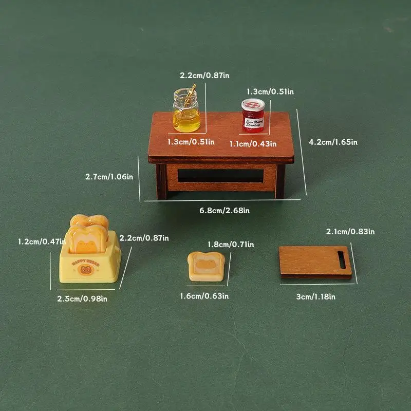 1:12 ドールハウスミニチュアシミュレーショントーストパンメーカージャム家具ホームモデル装飾おもちゃドールハウスアクセサリー