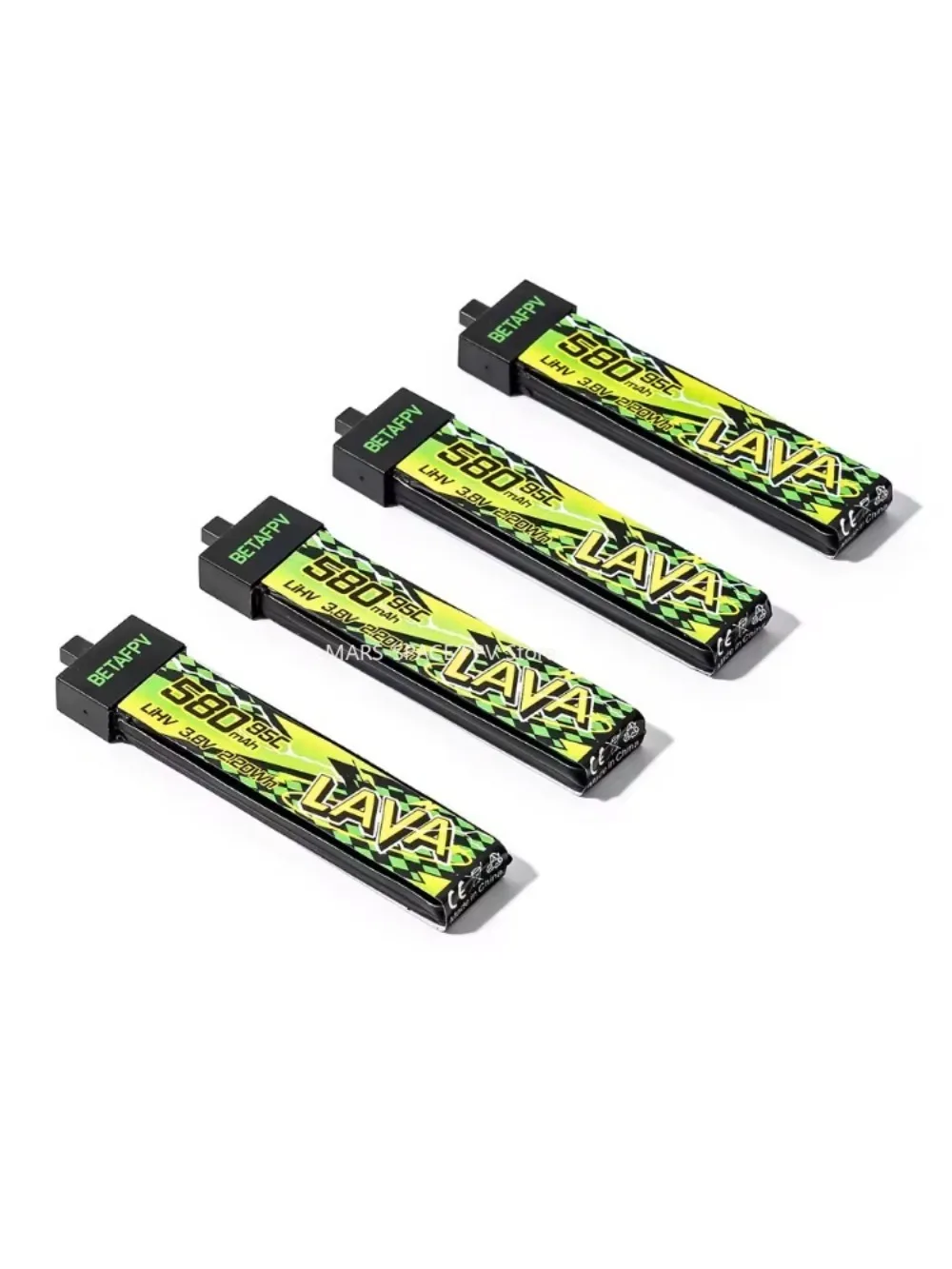 

BETAFPV LAVA II Green 1S 550mAh 95C Battery (4PCS) NEW 2026 ver.