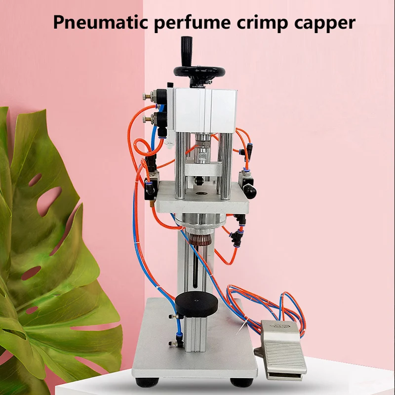 Semi-Automatic Perfume Bottle Crimper/ Pneumatic Perfume Capping Machine