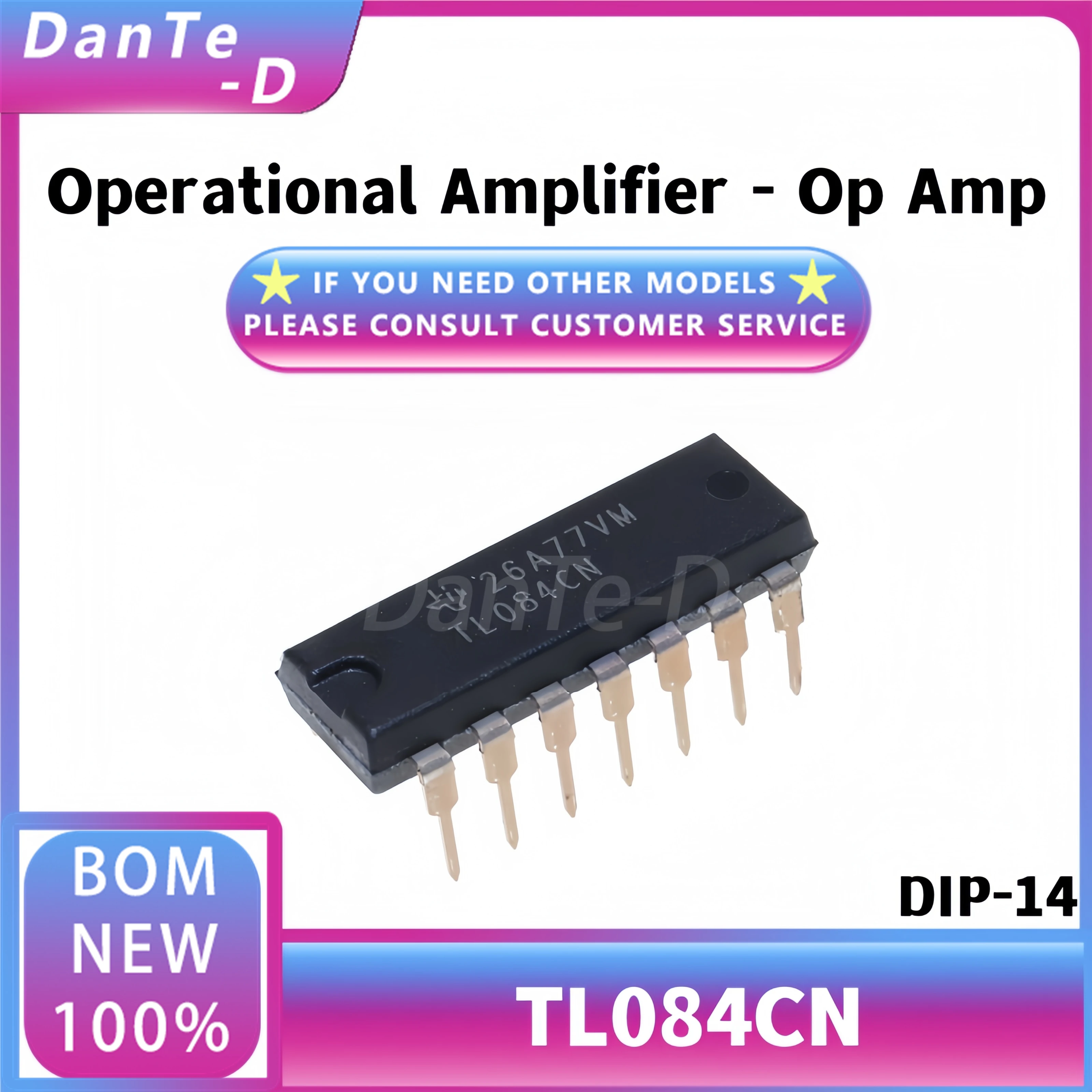 10PCS TL084CN package DIP-14 JFET linear instrument four operational amplifier chip IC new original authentic