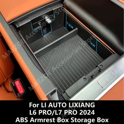 For LI AUTO LIXIANG L6 PRO/L7 PRO 2024 ABS Armrest Box Storage Box,Car Interior Decoration Modification Accessories Refit