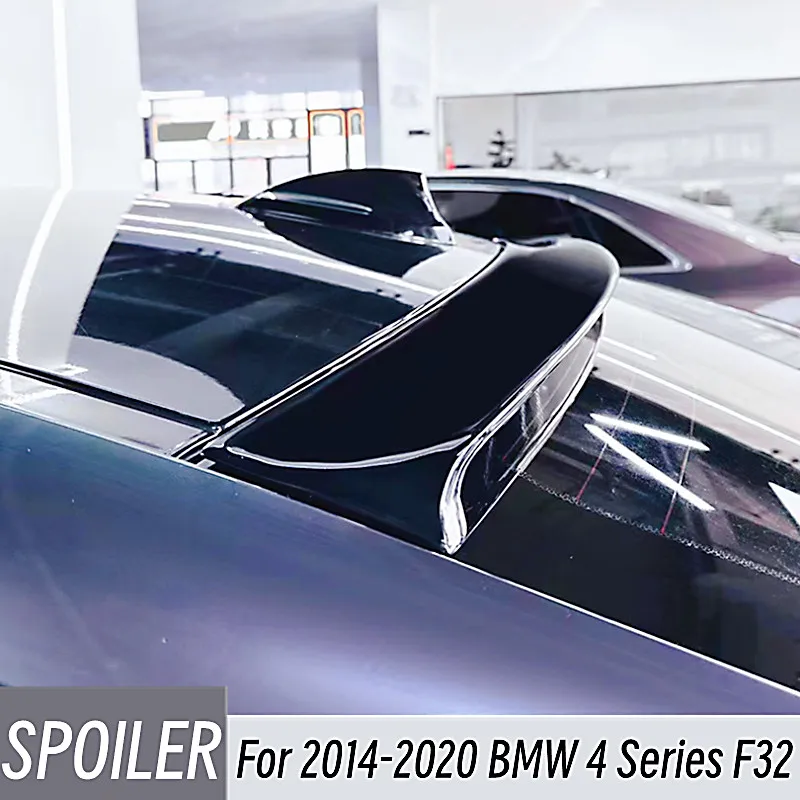 

For 2014-2020 BMW 4 Series F32 Rear Roof Window Trunk Lid Car Sport Spoiler Wings Black Carbon Exterior Tuning Accessories