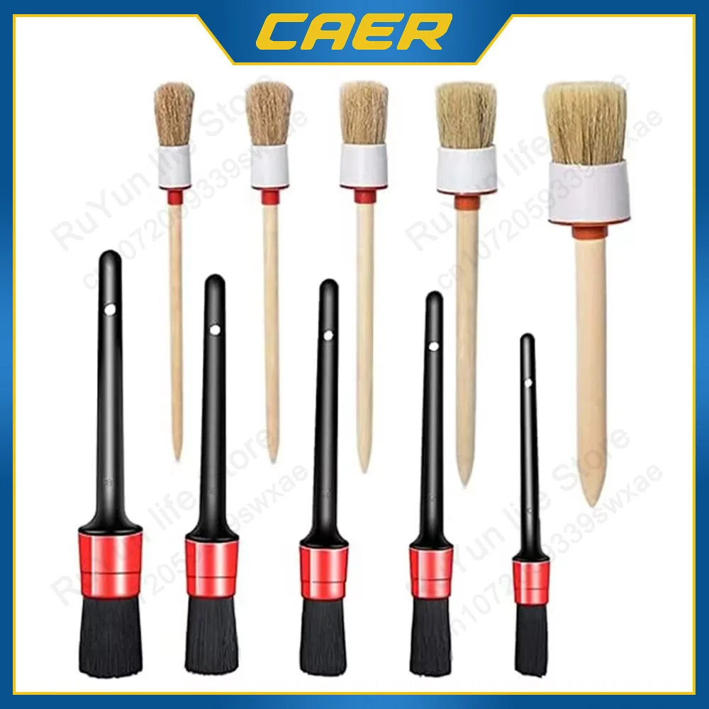 Car Wash Brush Detail Small Automotive Interior Exterior Cleaning Tools Set Air Conditioner Outlet Detailing Auto Wheel Brushes