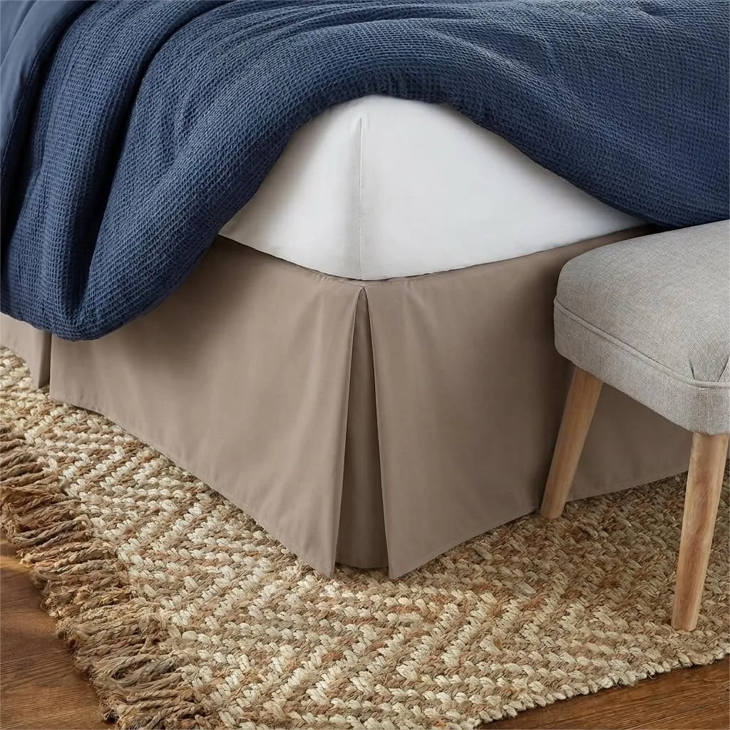 

Юбка для кровати King Size - Ультрамягкая микрофибра с высотой 14 дюймов, гостиничное качество, устойчивая к усадке и выцветанию - Украсьте свой спальный гарнитур