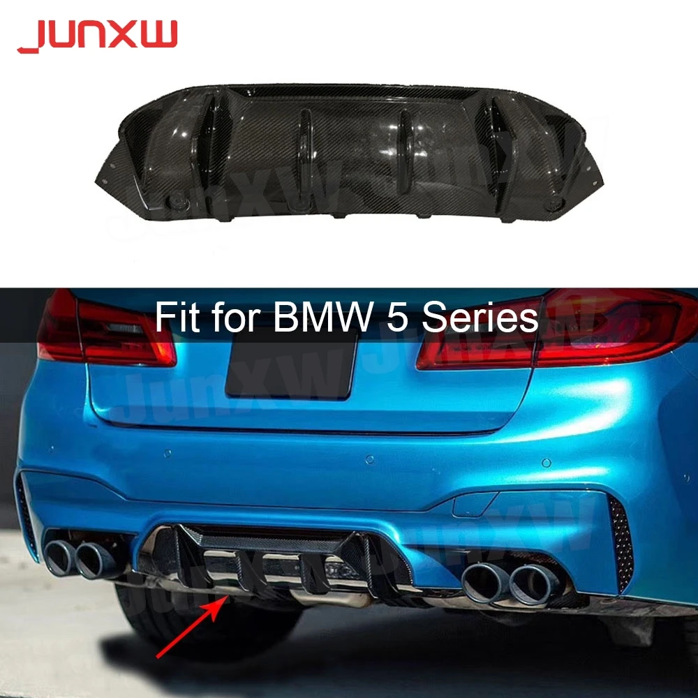 

Dry Carbon Fiber Rear Bumper Lip Diffuser Spoiler for BMW 5 Series F90 M5 2017 2018 2019 FRP Bumper Guard Car Styling