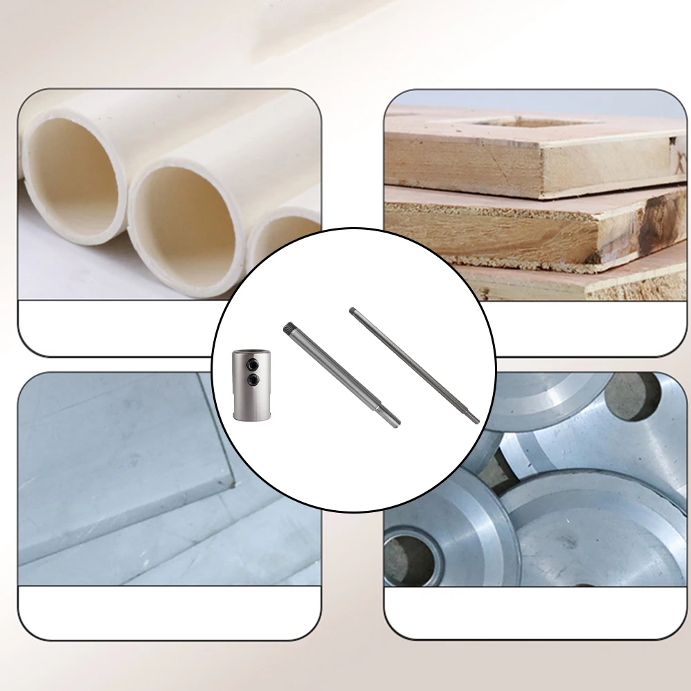 

150mm /300m Bit Extension Set For HoleSaw Extension Rod Chuck For Woodworking Suitable For Triangular Handle Hole Saws