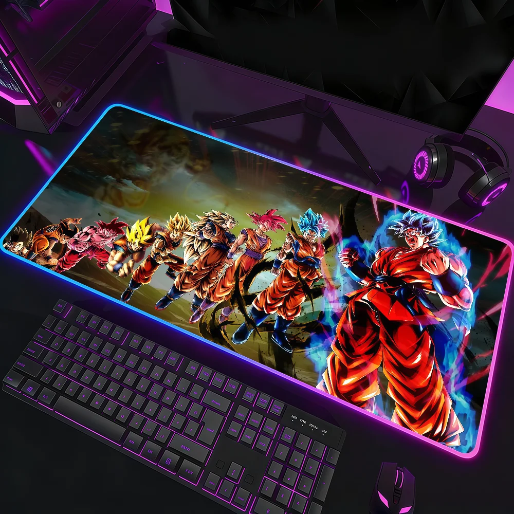 

Cartoon Mouse Pad RGB LED Light Colorful Game Keyboard Non-slip Cover Desk-mat Surface Waterproof D-Dragon Ball