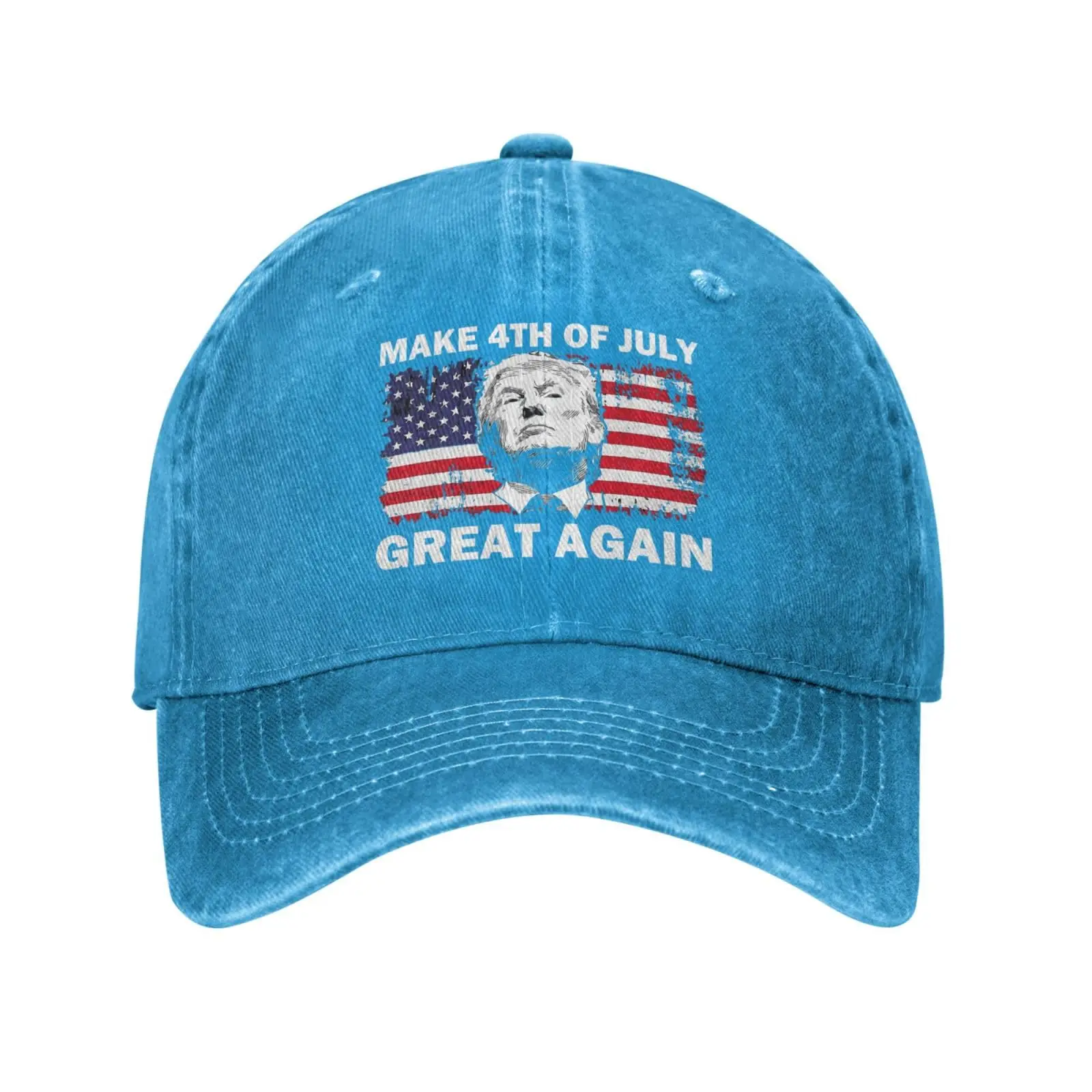 

Make 4th of July Great Again Baseball Cap for Men Women Washed Cotton Fashion Cap Unisex AdjustableOutdoor Sports