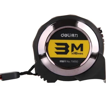 3Meter Deli 79550 High Precision Steel Measurement Tape Auto Lock Measure Retractable Professional Measuring Tool