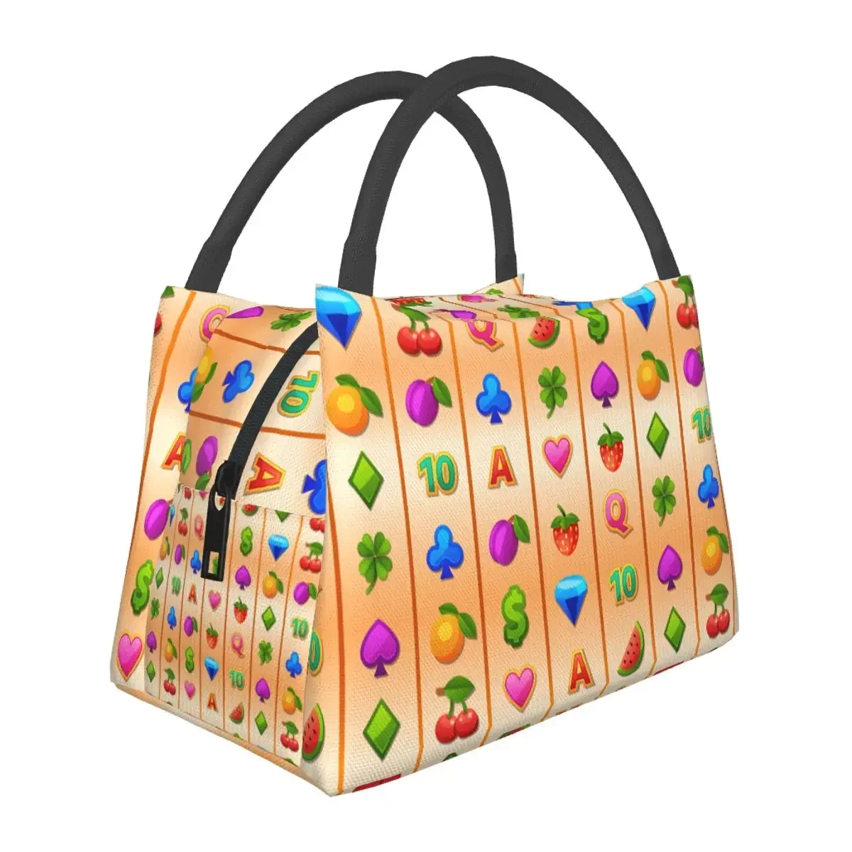 

Gambling Game Luck Casino Slot Machine Lunch Bags Insulated Cooler Waterproof Picnic Gamble Fruit Lucky Gaming Lunch Box