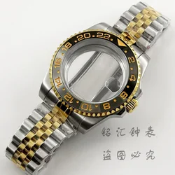40MM Diver Waterproof Sapphire Crystal Black Grey GMT Bezel Watch Case For ​NH34 NH35 NH36 NH38 NH39 NH70 NH72 ETA 2824 Movement