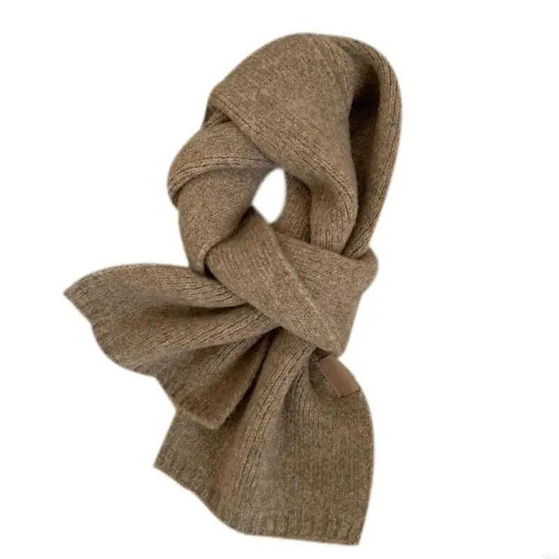 2026 New Plush Faux Wool Scarf Milky Tone Elegant Winter Neckwear Soft Textured Scarf For Cold Weather