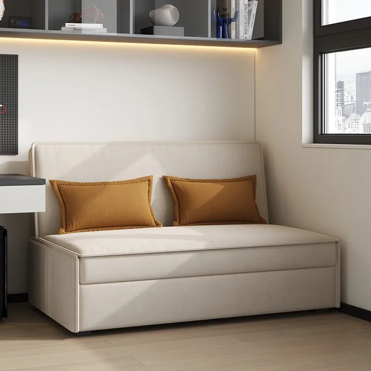 Folding Sofa Bed: Folding Two-Use Small Apartment, Living Room Study, Bedroom, Single, Double Multifunctional Push-Pull Sofa Bed
