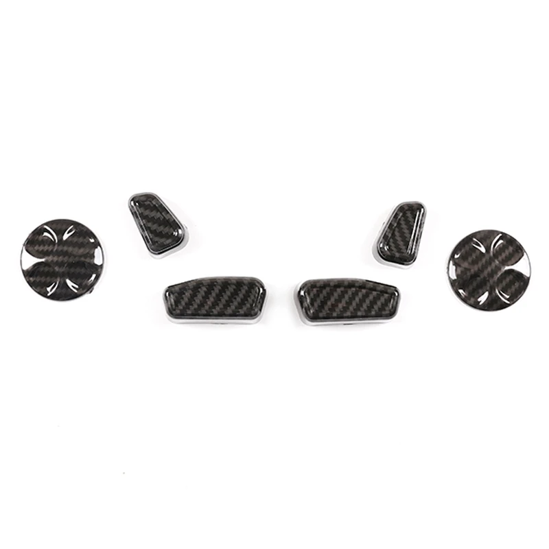 L96A 6Pcs ABS Seat Adjustment Button Cover Trim for Alfa Romeo Giulia Stelvio 2017 2018 2019 2020 Auto Accessories