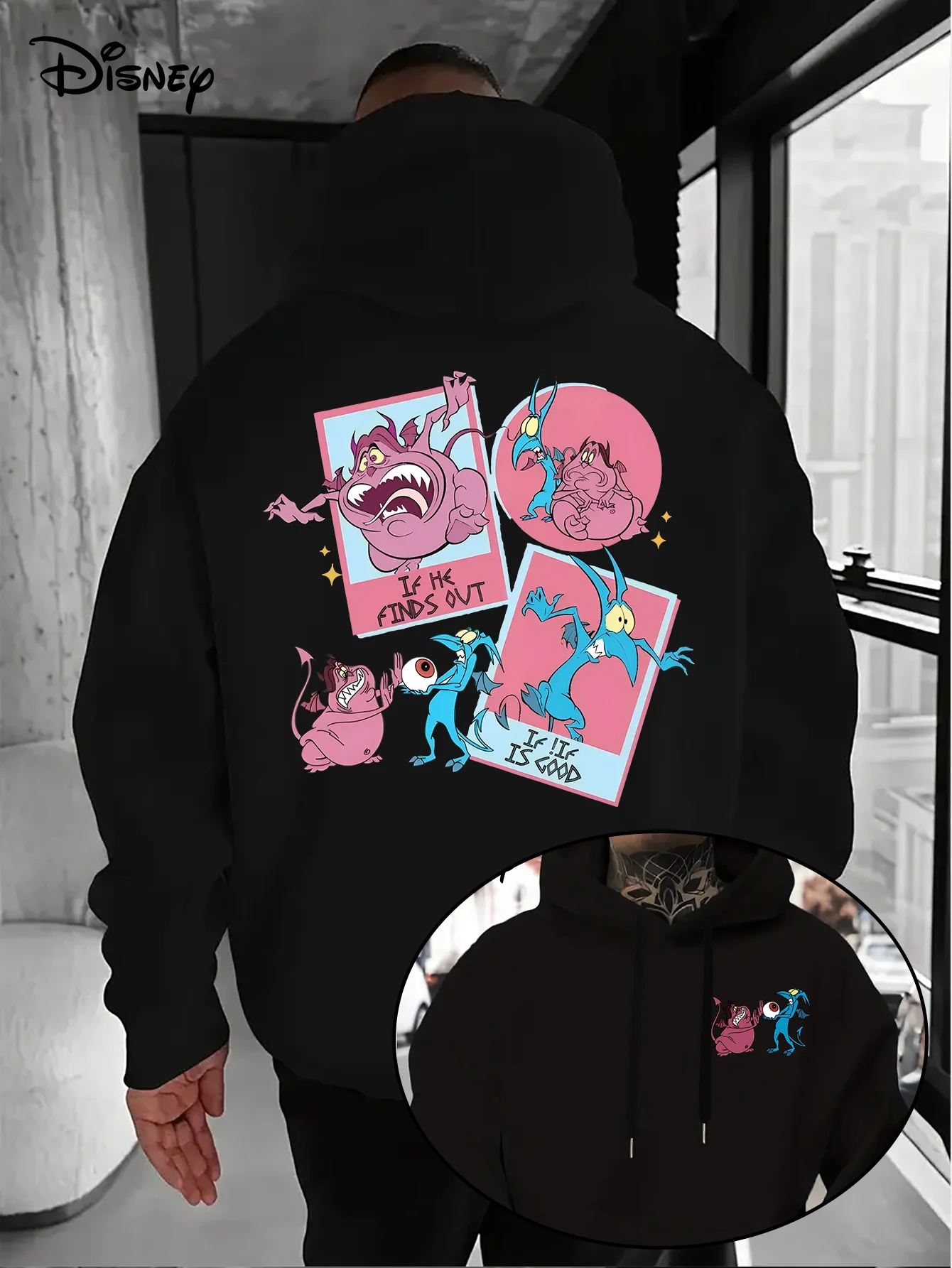 Sudadera con capucha Disney Strong Man para hombre y mujer, par de Hercules y jersey con estampado de dibujos animados étnicos, corte holgado