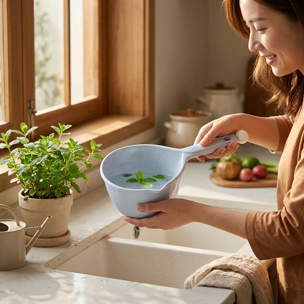 Thick Plastic Water Ladle Heavy Duty Scoop for Kitchen Cooking Food Grade Plastic Dippers Home Large Wide Mouth Soup Spoon