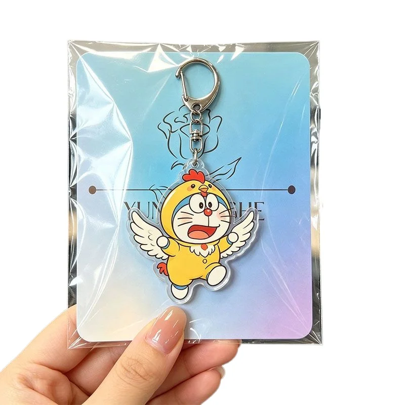 Cute Doraemon Dog‑shaped Keychain Lovely Pendant Daily Portable Bag Decor Gift view 4