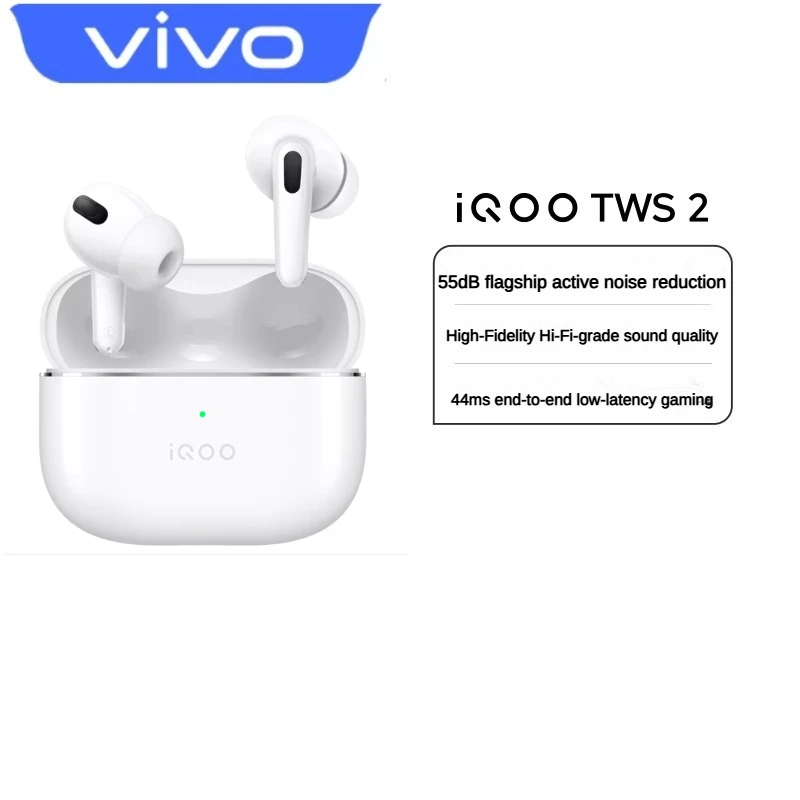 vivo iQOO TWS 2 Wireless Earbuds | 55dB Flagship ANC | Hi-Fi Sound | 44ms Low Latency Gaming